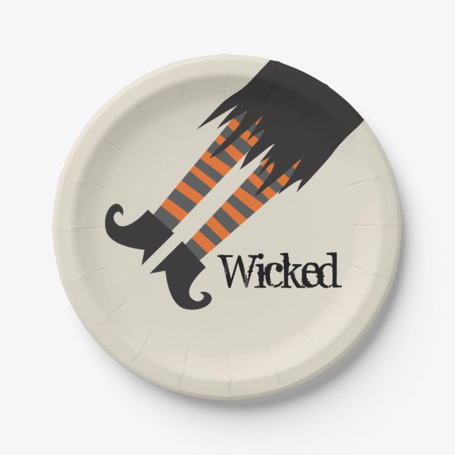 Assiettes En Carton Wicked Witch Funny Halloween (Devant)
