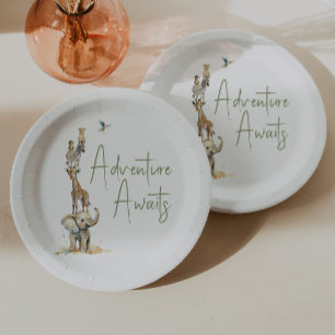 Assiettes En Carton Wild Jungle Safari Aventure Attend Baby shower