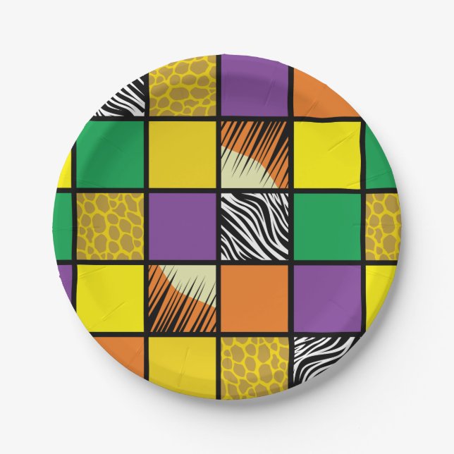 Assiettes En Carton Wild One 1er anniversaire de fête Safari (Devant)