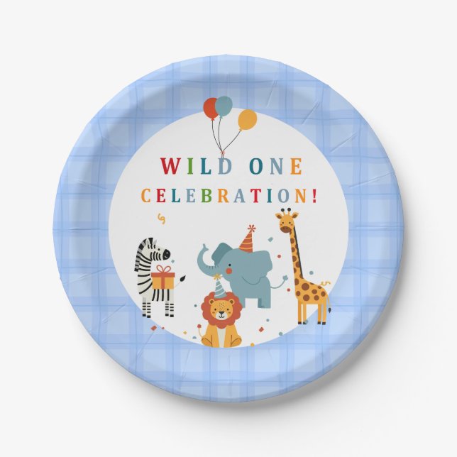 Assiettes En Carton Wild One First Birthday (Devant)