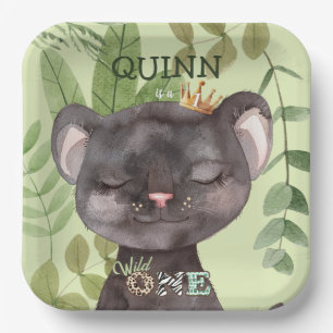 Assiettes En Carton Wild One Jungle Animaux Safari 1er Anniversaire