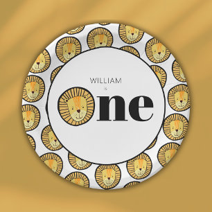 Assiettes En Carton Wild One Lion Boys 1er anniversaire