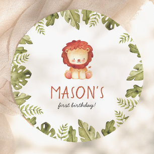 Assiettes En Carton Wild One Safari Animaux Garçon fête d'anniversaire