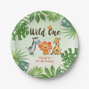 Assiettes En Carton Wild One, Safari Anniversaire