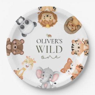 Assiettes En Carton Wild un thème safari premier anniversaire