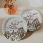 Assiettes En Carton Wild West Bachelorette Dernier Rodéo Itinéraire<br><div class="desc">Allons les filles ! Et préparez-vous à saddle-up pour une soirée de bachelorette cowgirl qui capte l'esprit du Far West ! Ce design élégant est orné d'une police de corde ludique qui se fraye un chemin à travers des scènes illustrées à la main de rodéos et de paysages désertiques. Parfait...</div>