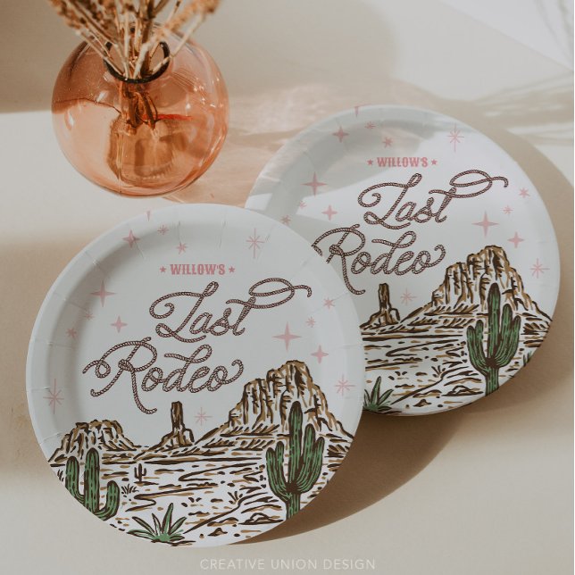Assiettes En Carton Wild West Bachelorette Dernier Rodéo Itinéraire (Créateur téléchargé)