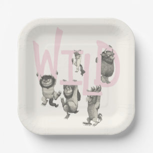 Assiettes En Carton WILD Wild Things et Max - Rose