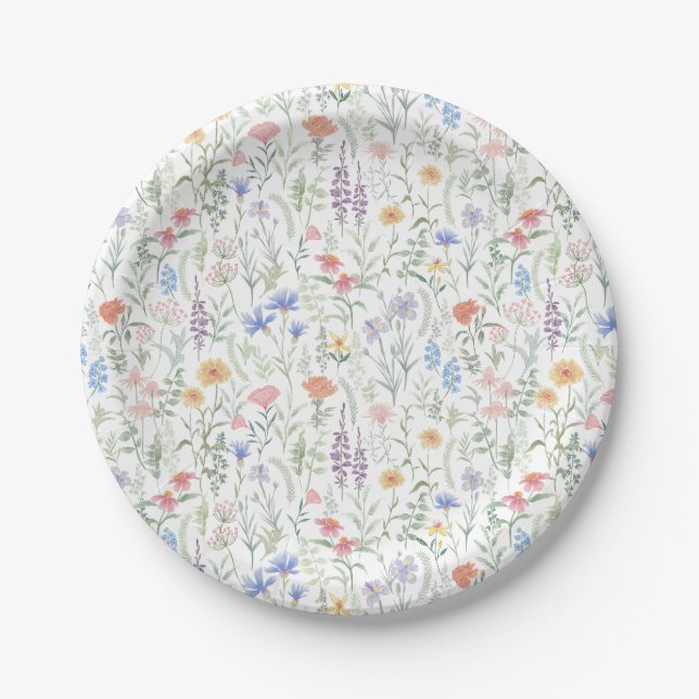 Assiettes En Carton Wildflower Baby Shower Napkins (Devant)