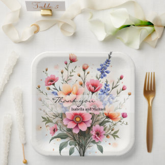 Assiettes En Carton Wildflowers Beautiful Modern Luxury Collection