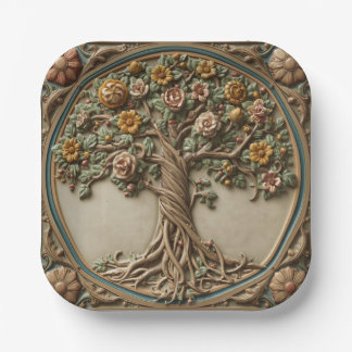 Assiettes En Carton William Morris arbre de vie Vintage préraphaélite