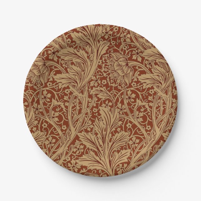 Assiettes En Carton William Morris Arcadia Floral Garden Flower Classi (Devant)
