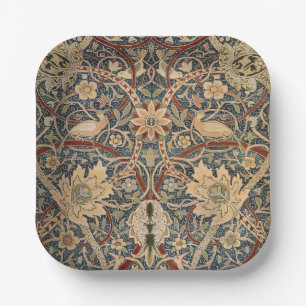 Assiettes En Carton William Morris Bullerswood Art Vintage Oiseaux
