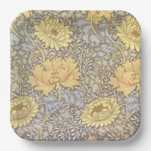 Assiettes En Carton William Morris Chrysanthemum Fleurs maman