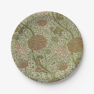 Assiettes En Carton William Morris Cray Fleur de Sauge Floral Botaniqu