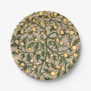 Assiettes En Carton William Morris Floral Fruit Jardin Fleur Classique