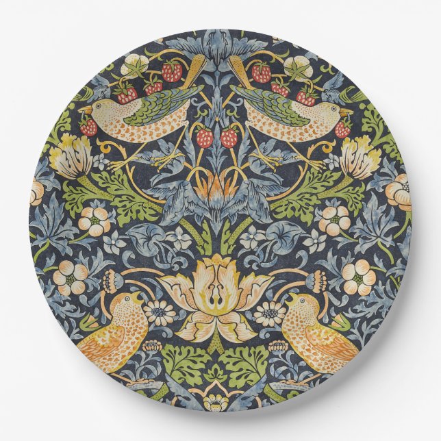 Assiettes En Carton William Morris - Fraise Thief Motif Floral (Devant)