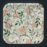 Assiettes En Carton William Morris Jasmine Garden Flower Classic<br><div class="desc">Cette fleur botanique de Jasmin est basée sur le dessin original classique de William Morris (1834-1896) pour sa ligne de papier peint victorien anglais. Une fleur et un feuillage magnifiques. Original du Birmingham Museum</div>
