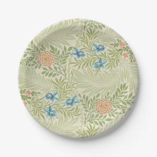 Assiettes En Carton William Morris Larkspur Motif floral