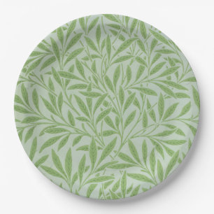 Assiettes En Carton William Morris Saule Fleur Classique Vert