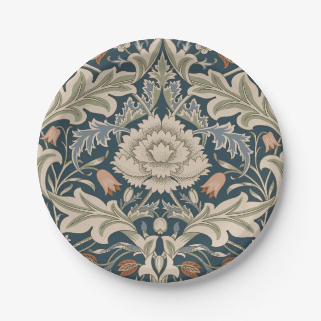 Assiettes En Carton William Morris Severn Floral Garden Flower Classic (Devant)