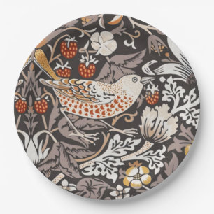 Assiettes En Carton William Morris Strawberry Thief Charbon de Bois Oc