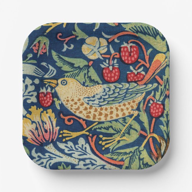 Assiettes En Carton William Morris - Thief aux fraises (Recto)