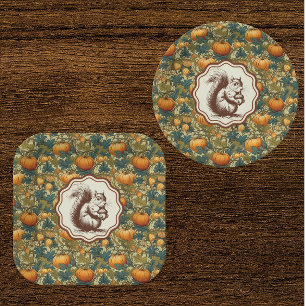 Assiettes En Carton William Morris Tournesol Écureuil
