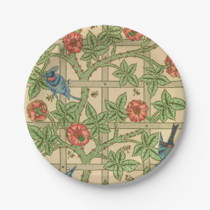 Assiettes En Carton William Morris Trellis Design classique de papier