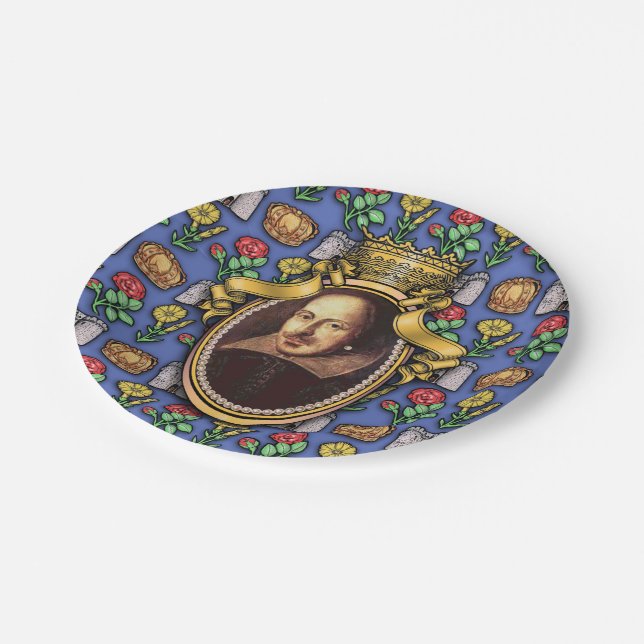 Assiettes En Carton William Shakespeare (Angle)