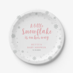 Assiettes En Carton Winter Wonderland Plaques de papier Baby shower de