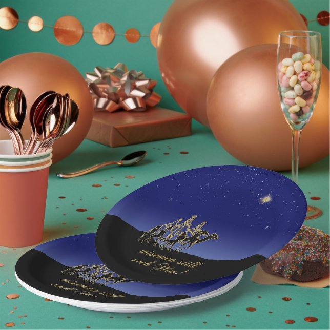 Assiettes En Carton Wisemen Cherche Toujours Son Plaque De Papier (Multi)