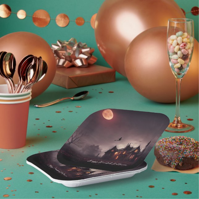 Assiettes En Carton Witches Lair Halloween (Multi)