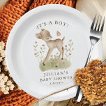 Assiettes En Carton Woodland Wonder Deer<br><div class="desc">Présentant notre charmante conception de baby showers animaux de bois, parfait pour célébrer l'arrivée de votre petit. Conçu avec soin dans le détail, ce design présente d'adorables illustrations de cerfs de bois créant un thème fantasque et d'inspiration nature. Les couleurs boho douces et la typographie délicate apportent une touche d'élégance,...</div>