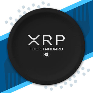 Assiettes En Carton XRP La crypto-monnaie de mème de citation standard