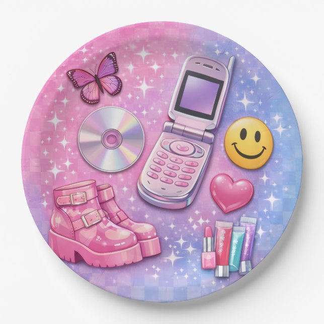 Assiettes En Carton Y2K 2000's Party Plate (Devant)