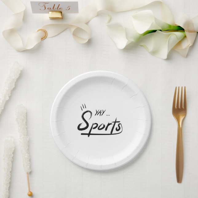 Assiettes En Carton Yay Sports drôle (Mariage)