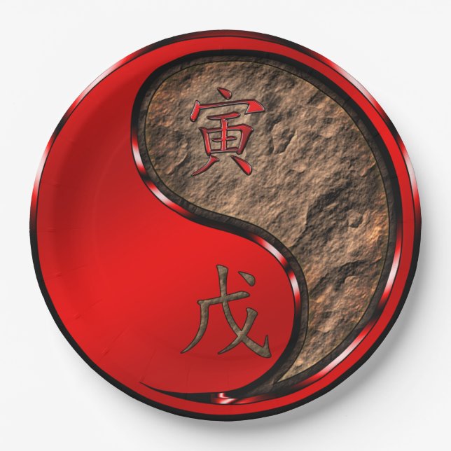 Assiettes En Carton Year of the Earth Tiger (Devant)