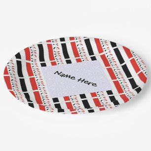 Assiettes En Carton Yémen Drapeau Yéménite Personnalisé Carrelé Fête