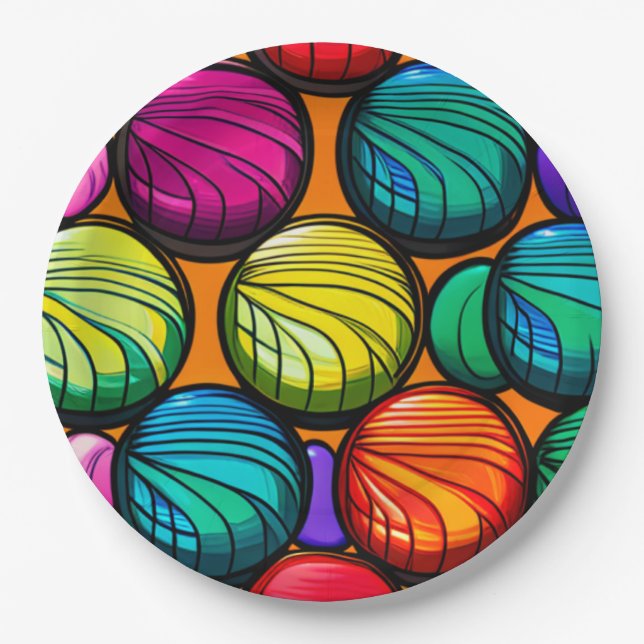 Assiettes En Carton Yo-Yo Yowza (Devant)