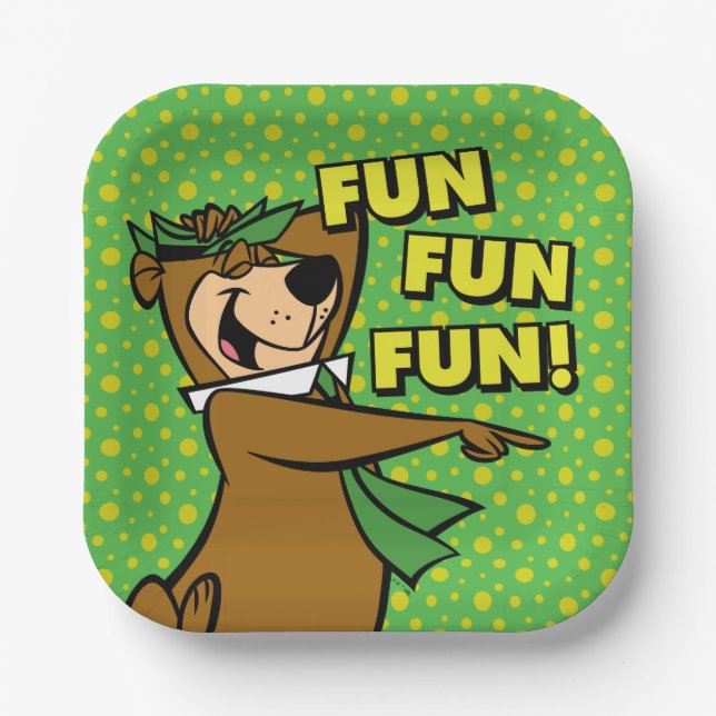 Assiettes En Carton Yogi Bear Fun Amusant (Recto)