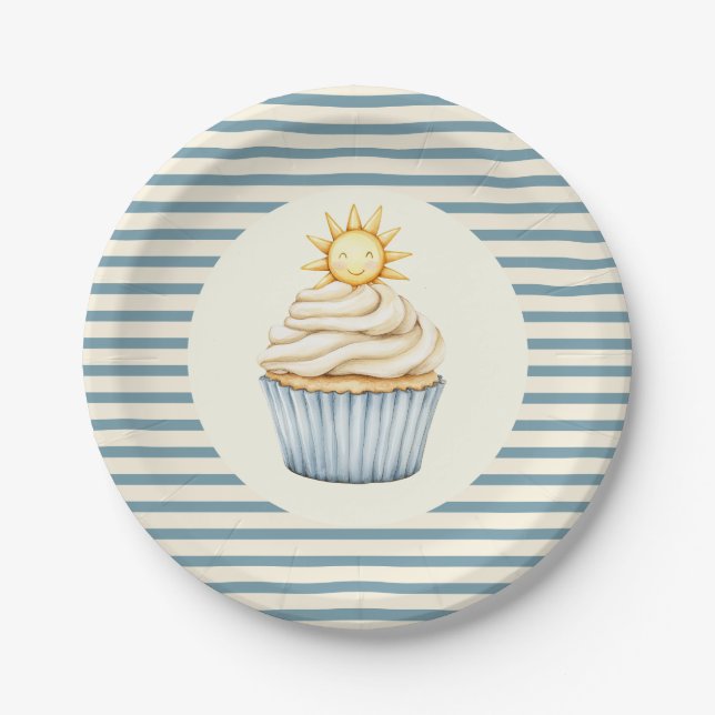 Assiettes En Carton You Are My Sunshine Cupcake Baby Shower  (Devant)