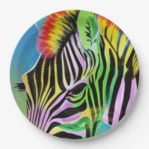 Assiettes En Carton Zany Zebra
