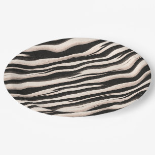 Assiettes En Carton Zebra raye une texture transparente + vos idées