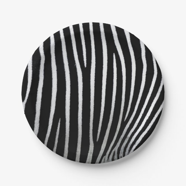 Assiettes En Carton Zebra Skin (Devant)