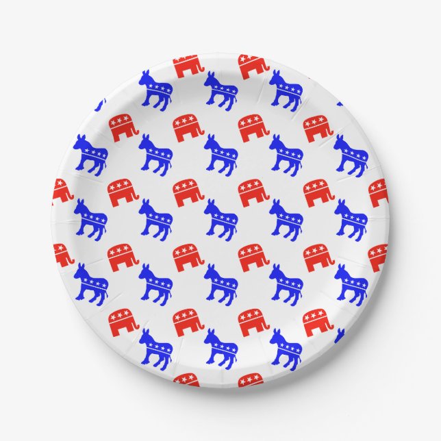 Assiettes En Carton #zelection de jour d'élection (Devant)