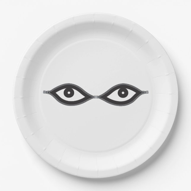 Assiettes En Carton Zipper eyes (Devant)