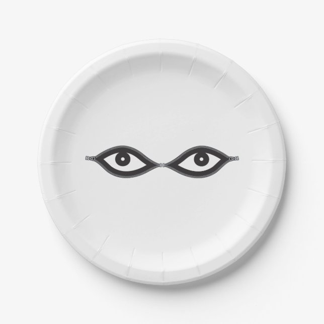 Assiettes En Carton Zipper eyes (Devant)