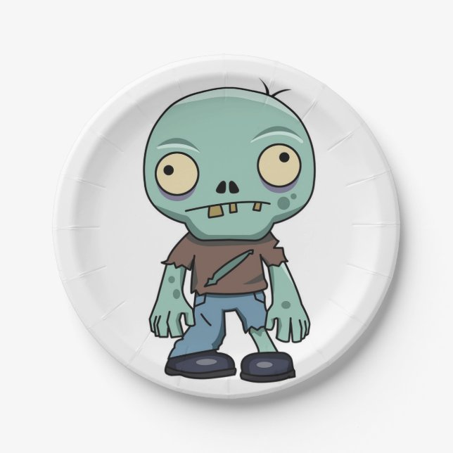 Assiettes En Carton Zombie (Devant)