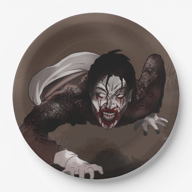 Assiettes En Carton Zombie (Devant)